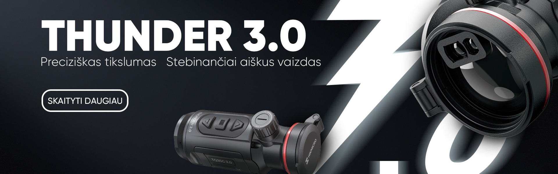 HIKMICRO THUNDER 3.0 priedėlis termovizorius su tolimačiu